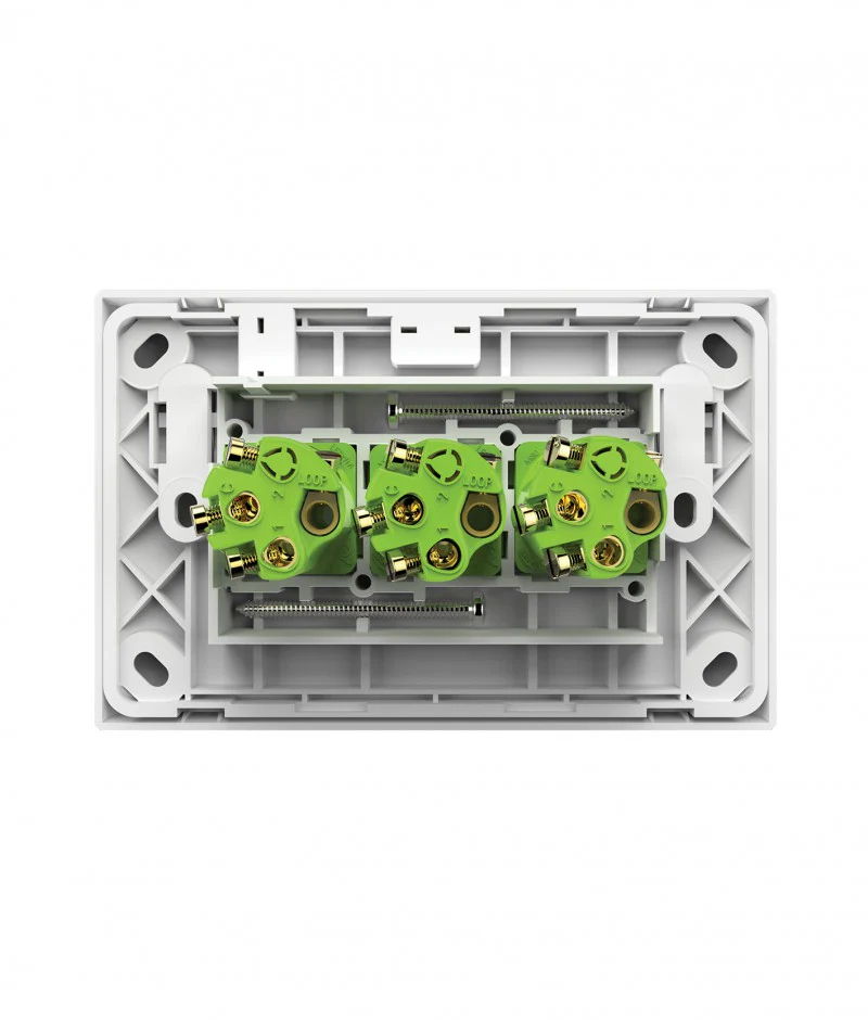 Snow Leopard 3 Gang Horizontal Switch, Available in 4 Colours - Image 4