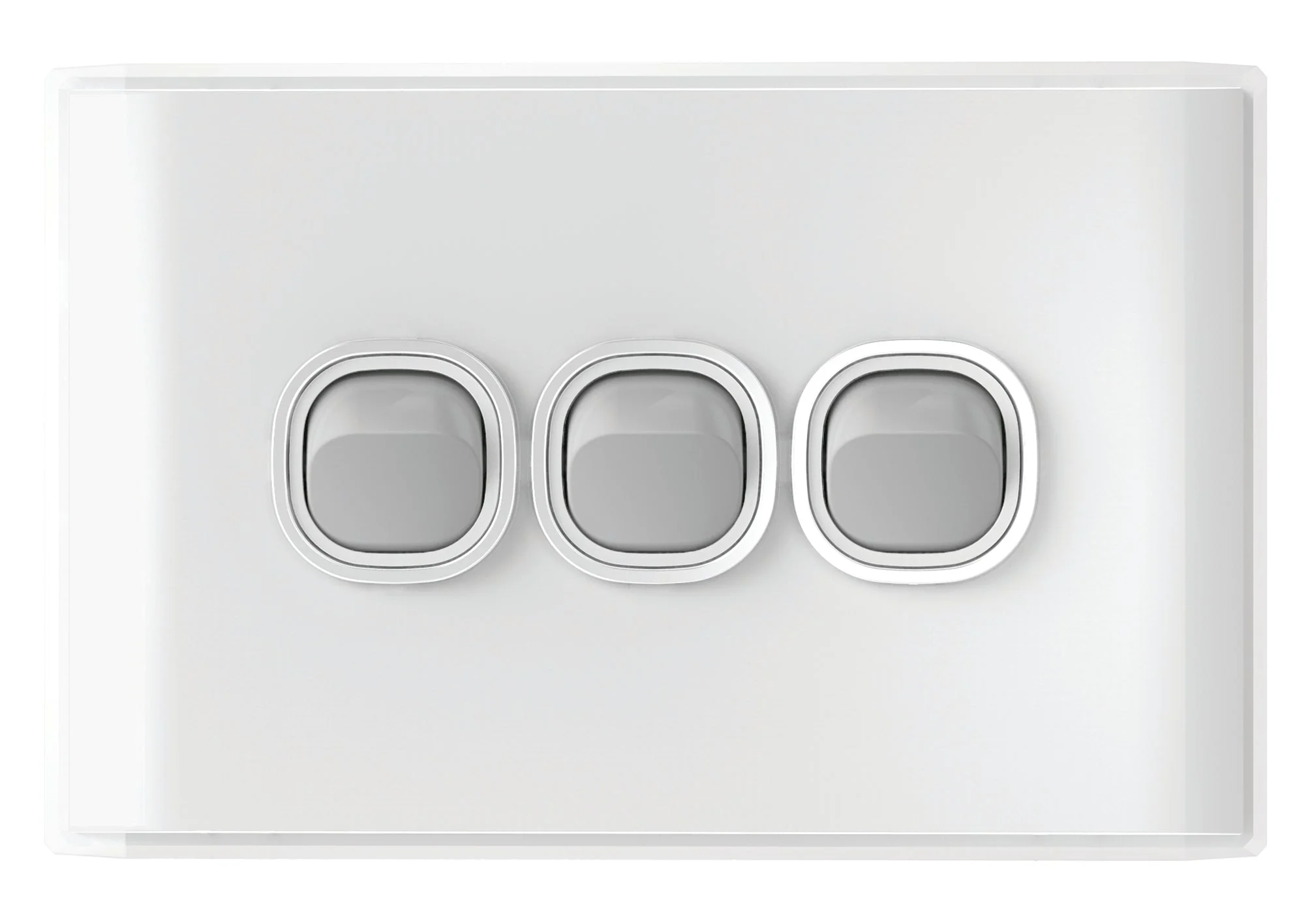 Snow Leopard 3 Gang Horizontal Switch, Available in 4 Colours - Image 6