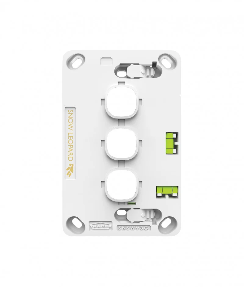 Snow Leopard 3 Gang Grid & Plate, Available in 2 Colours - Image 3