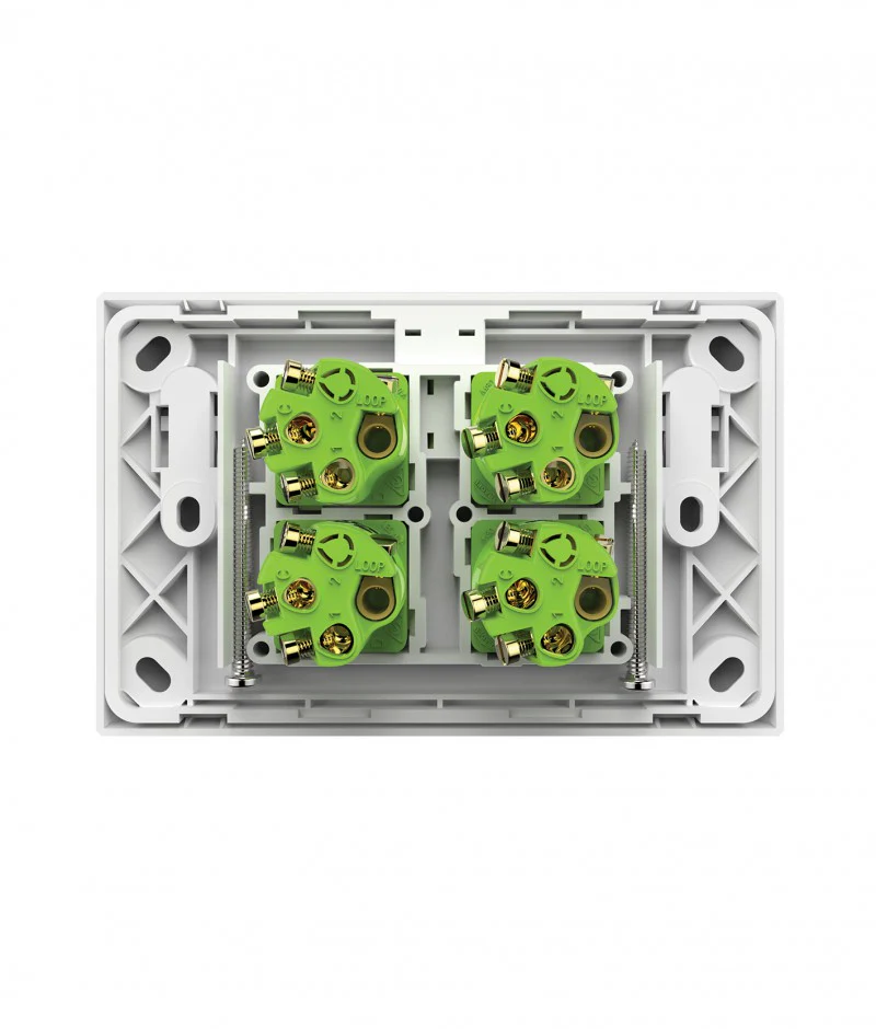 Snow Leopard 4 Gang Horizontal Switch, Available in 4 Colours - Image 4