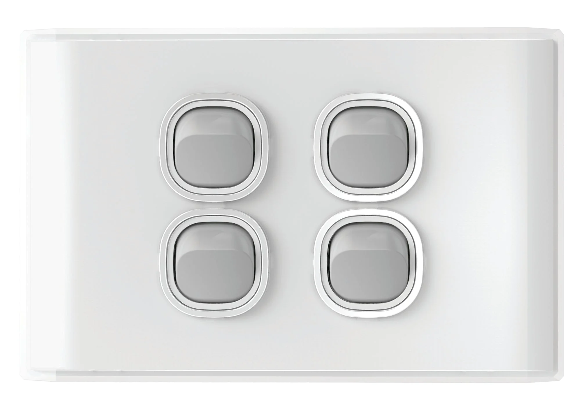 Snow Leopard 4 Gang Horizontal Switch, Available in 4 Colours - Image 5