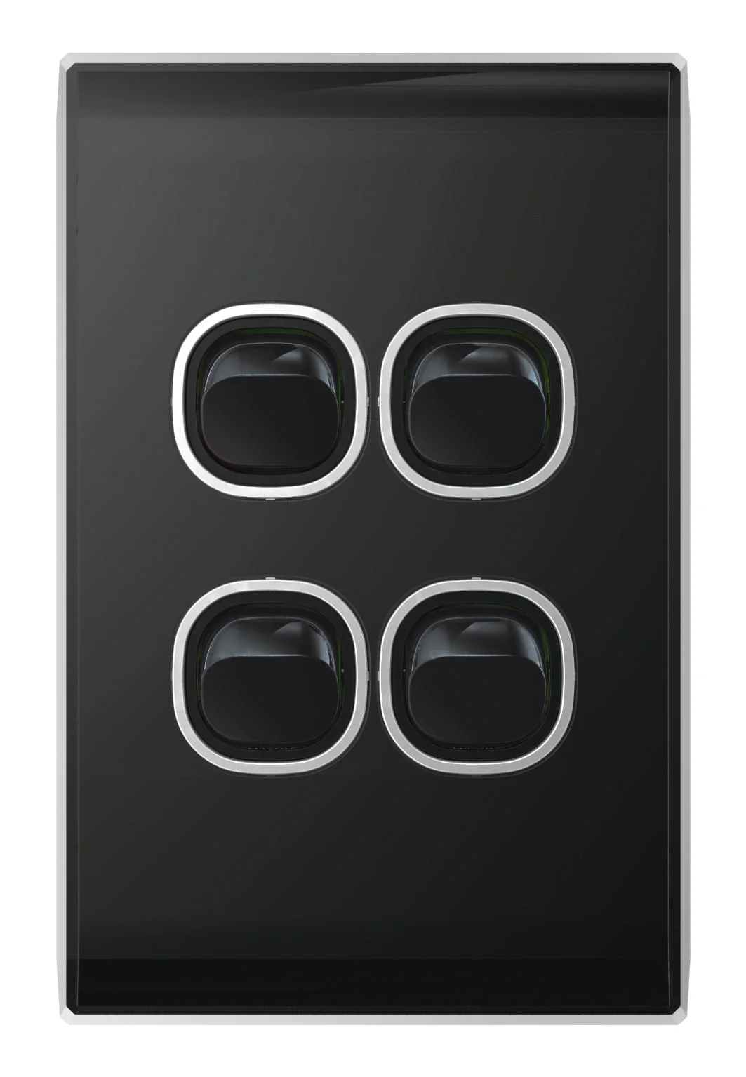 Snow Leopard 4 Gang Vertical Switch, Available in 4 Colours - Image 2