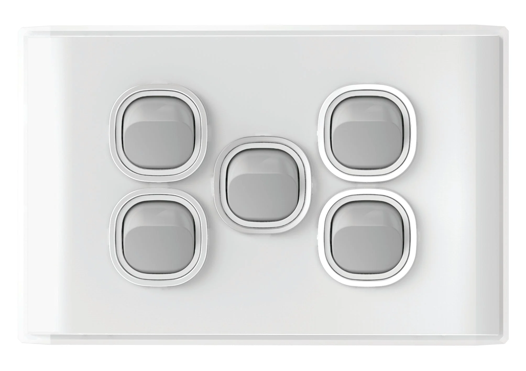 Snow Leopard 5 Gang Horizontal Switch, Available in 4 Colours - Image 2