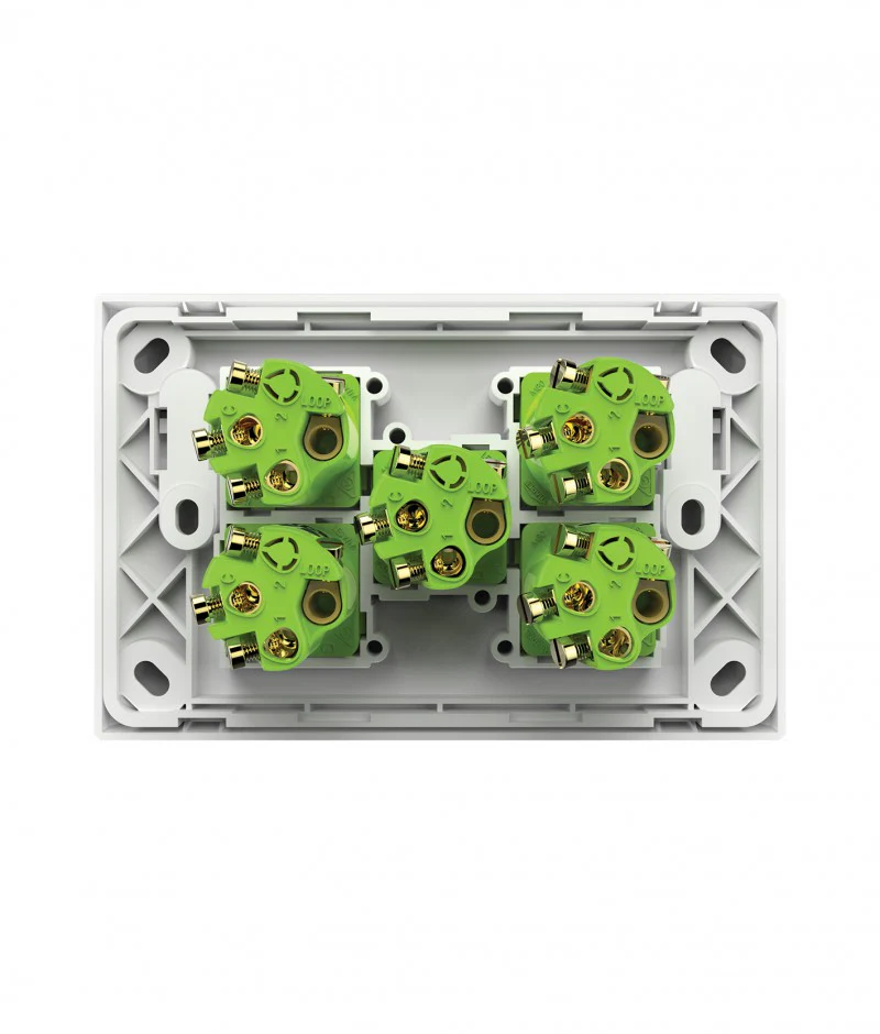 Snow Leopard 5 Gang Horizontal Switch, Available in 4 Colours - Image 3