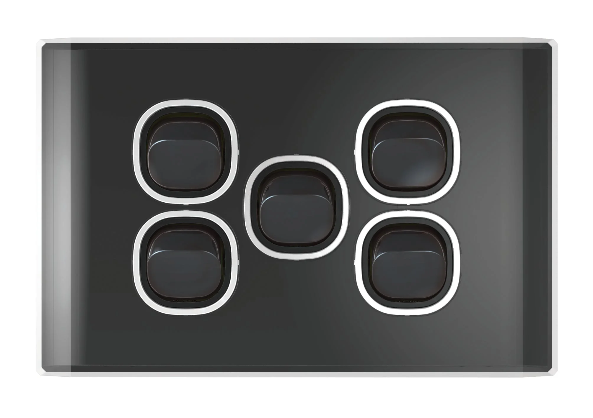 Snow Leopard 5 Gang Horizontal Switch, Available in 4 Colours - Image 4