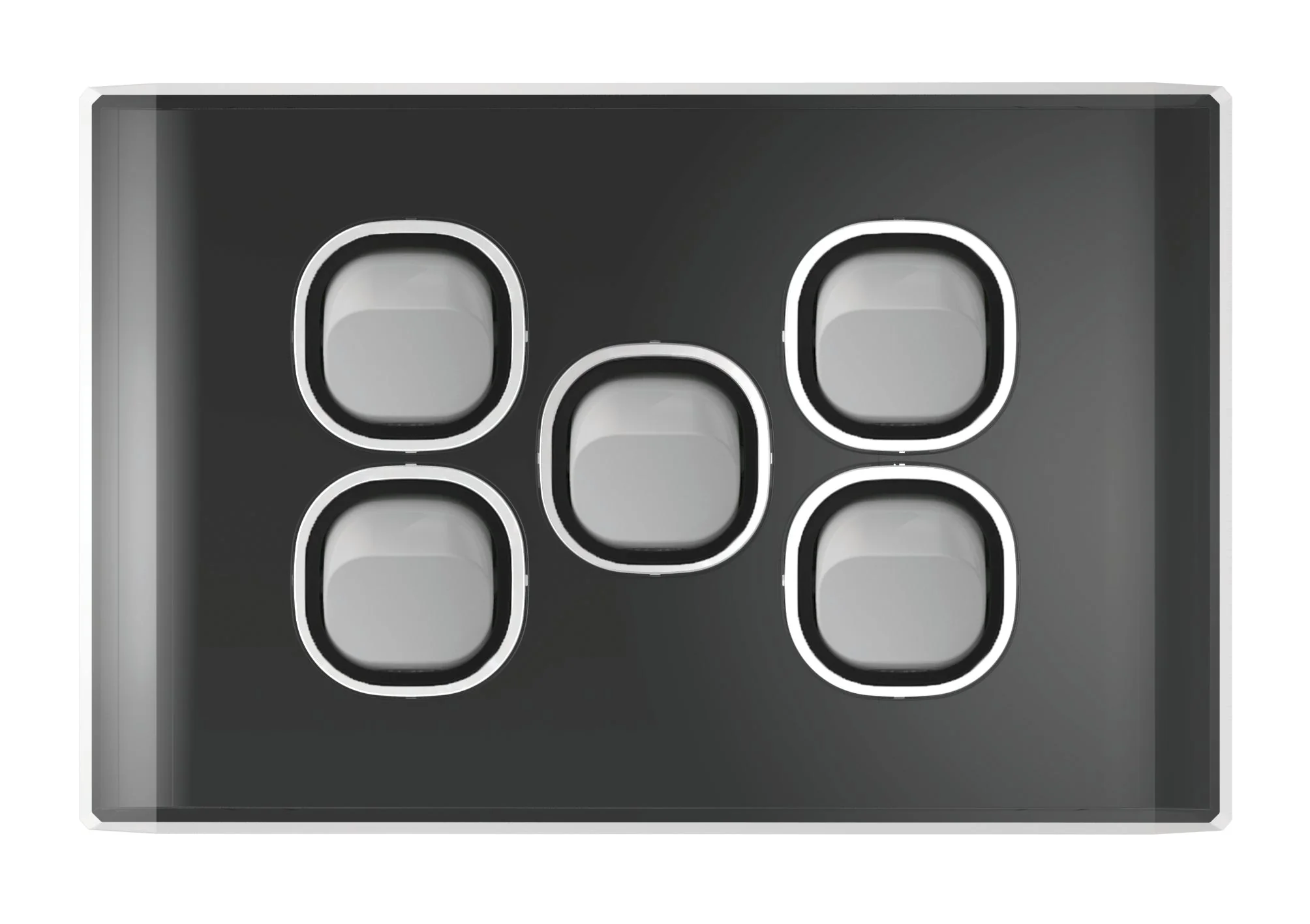 Snow Leopard 5 Gang Horizontal Switch, Available in 4 Colours - Image 5