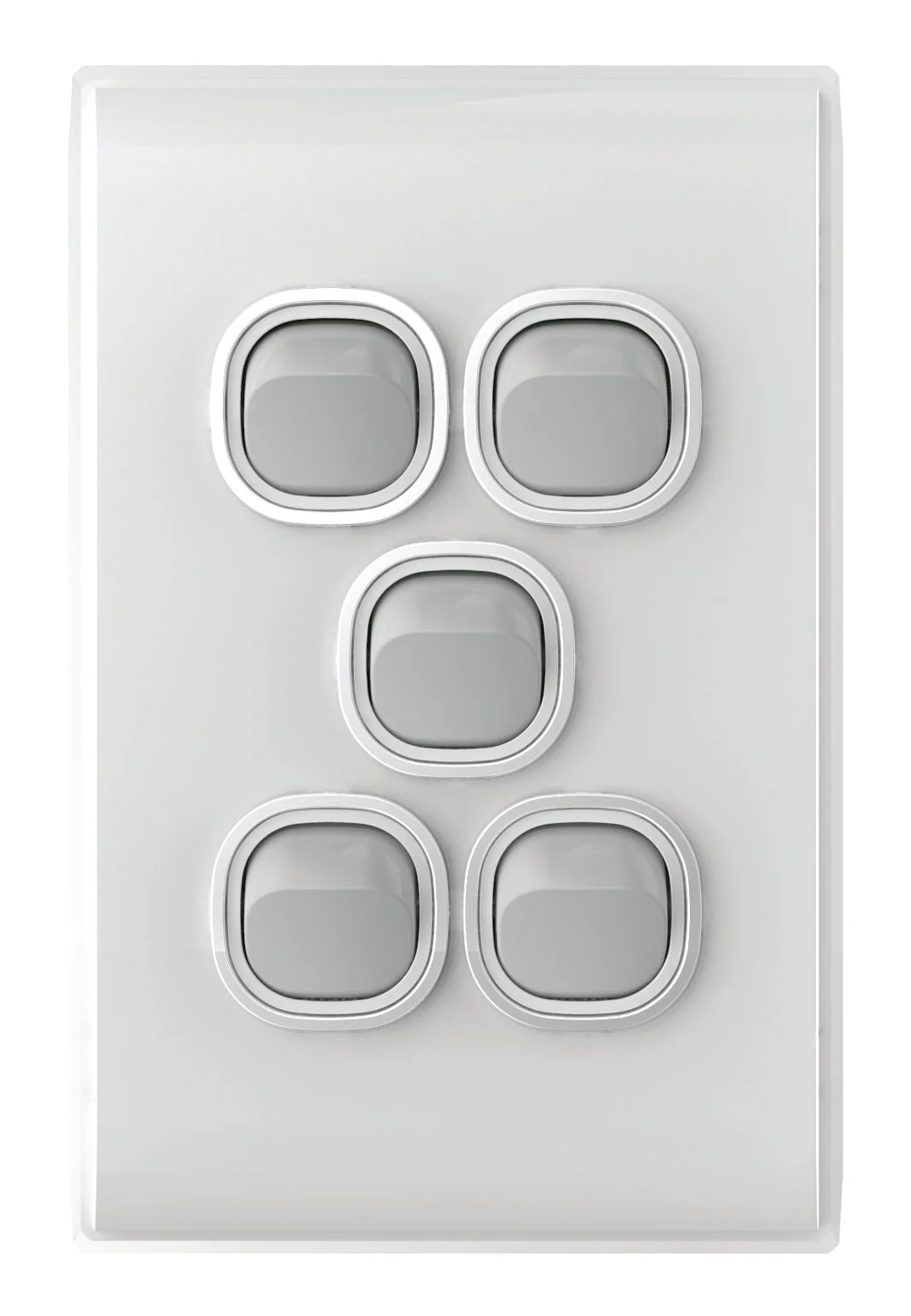 Snow Leopard 5 Gang Vertical Switch, Available in 4 Colours - Image 4