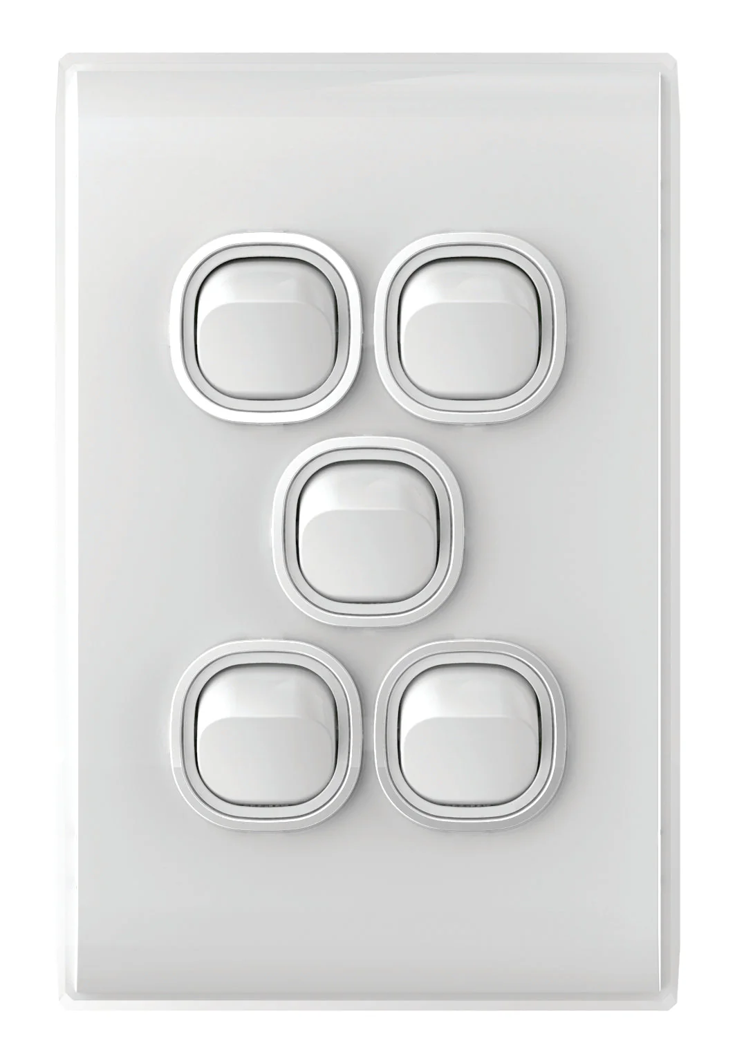 Snow Leopard 5 Gang Vertical Switch, Available in 4 Colours - Image 5