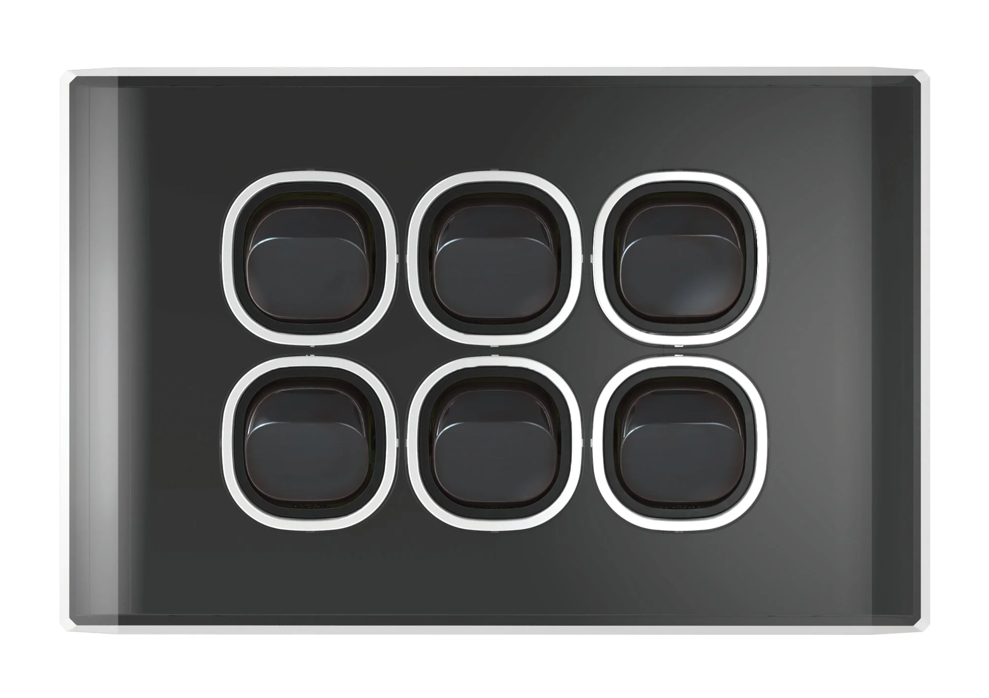 Snow Leopard 6 Gang Horizontal Switch, Available in 4 Colours - Image 2