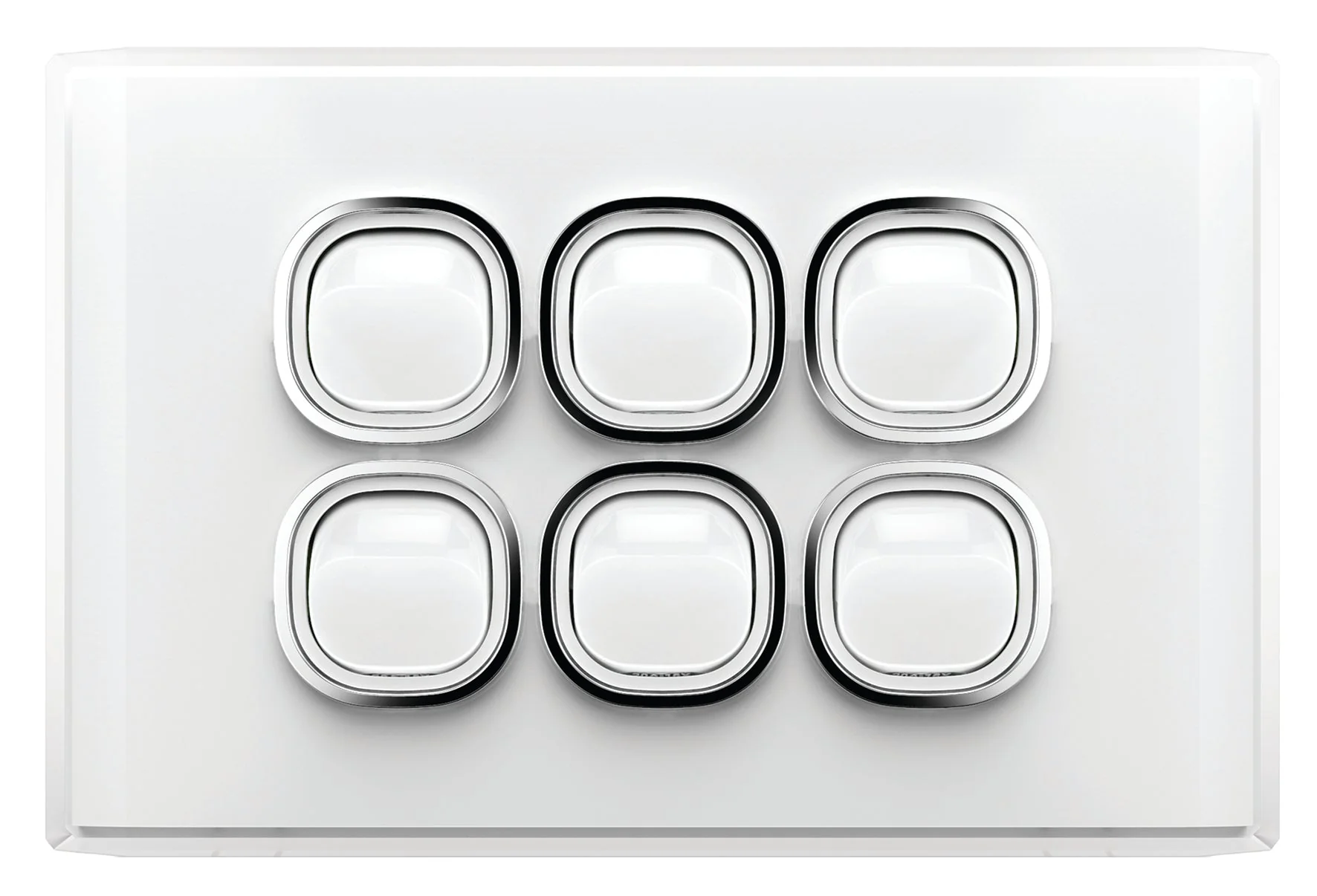 Snow Leopard 6 Gang Horizontal Switch, Available in 4 Colours - Image 5