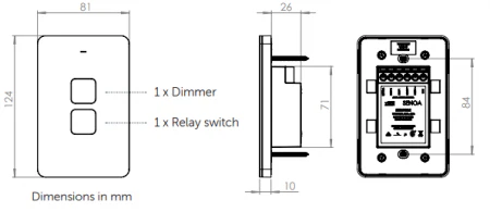 Zimi Senoa 2 Button Multi Dimmer + Switch - Image 4