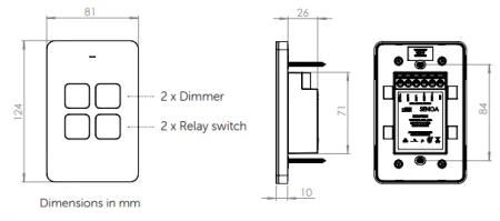 Zimi Senoa 4 Button Multi Dimmers + Switches - Image 4