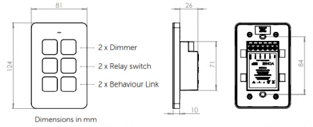 Zimi Senoa 6 Button Multi Dimmers + Switches + Behaviour Link Switches - Image 4
