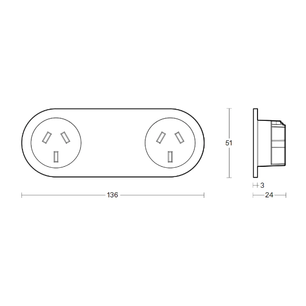 ZETR 12 Surface Autoswitched Double Outlet, Available in 2 Colours - Image 4