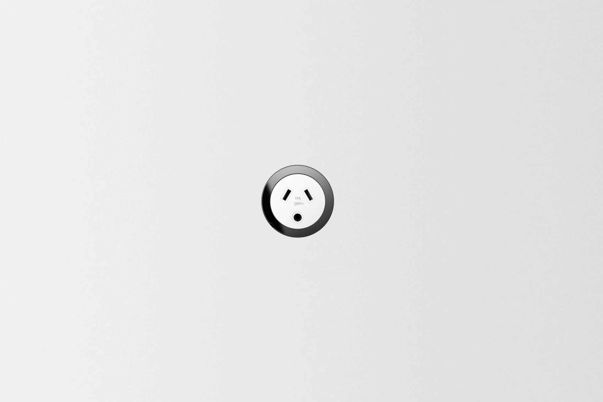 ZETR 48 Round White Single Outlet Round Pin Carbon Faceplate, Available in 7 Colours - Image 6