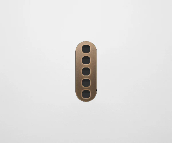 ZETR 13 Carbon 5 Gang Switch Faceplate, Available in 4 Colours - Image 4