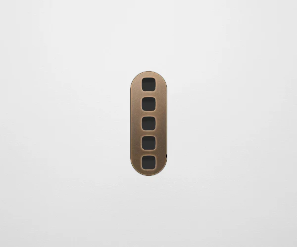 ZETR 13 Carbon 5 Gang Switch Faceplate, Available in 4 Colours - Image 5