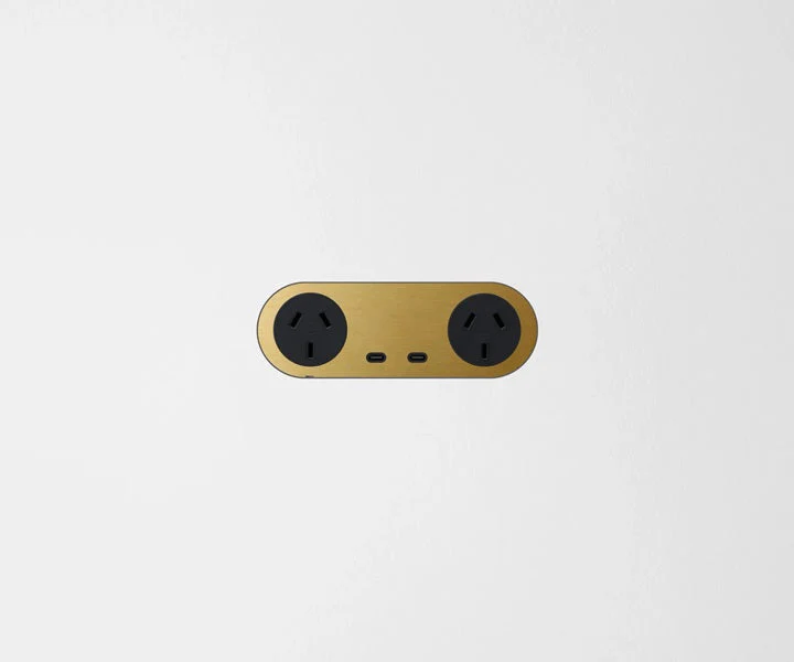 ZETR 13 Carbon Nano Double Outlet USBC Module Faceplate, Available in 4 Colours - Image 2