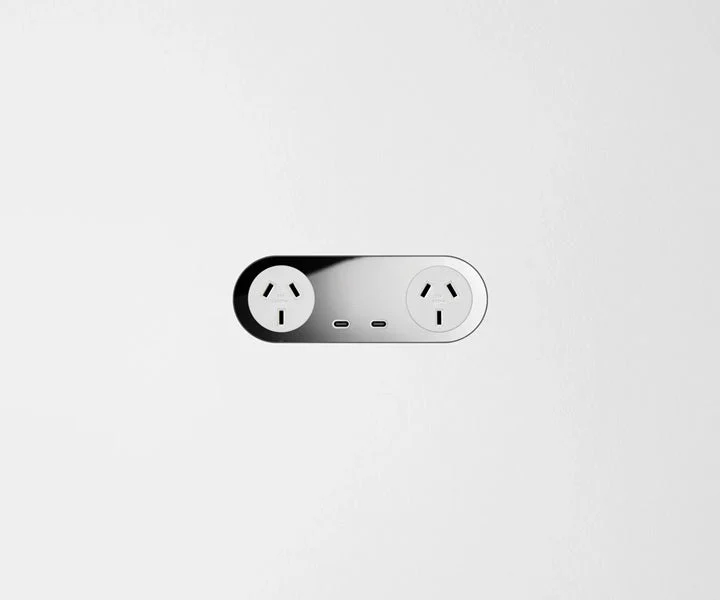 ZETR 13 Carbon Nano Double Outlet USBC Module Faceplate, Available in 4 Colours - Image 5